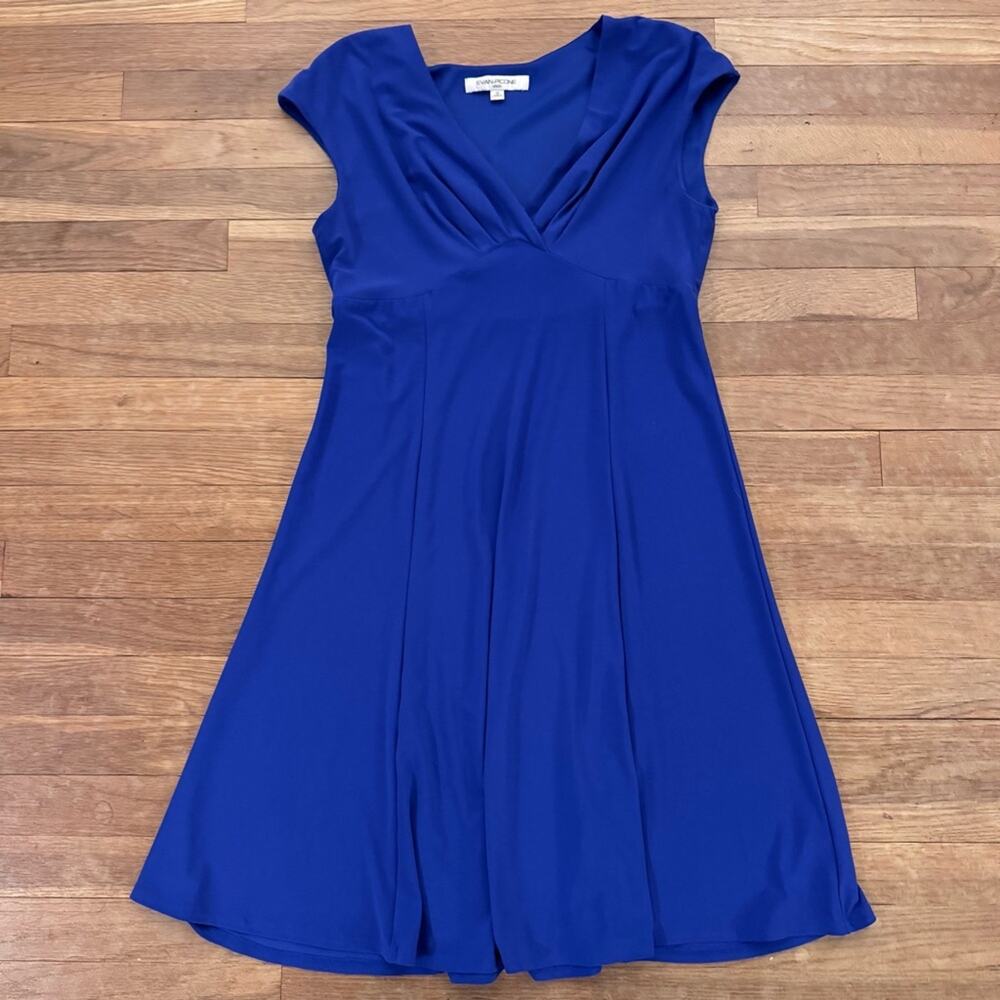 Evan-Picone Women's Royal Blue Knee Length Fit and Flare Dress - Size 10
b91